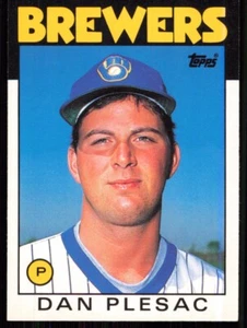 1986 Topps Traded Dan Plesac Milwaukee Brewers #87T - Picture 1 of 2