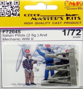 WWII ITALIAN PILOTS (2 FIGURES) & MECHANIC #F72045 1/72 CMK RARE - Picture 1 of 2