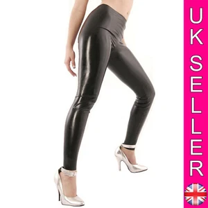 Rubber High Waist Leggings SML Moulded 100% Natural Latex Glamour Goth Fetish UK - Picture 1 of 12