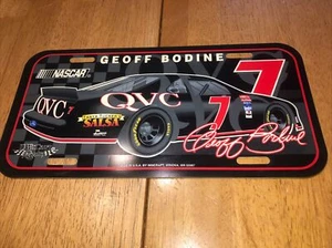 Vintage WinCraft Racing Geoff Bodine #7 QVC Nascar Vynal License Plate - Picture 1 of 2