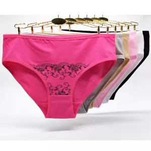 6 Pack Women's Cotton Underwear Sexy Ladies High Waist Briefs Knickers,Sz 12-16 - Picture 1 of 10