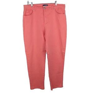 Basic Editions Jeans Salmon/Peach Women Size 16 Avg Classic Fit Straight Leg - Picture 1 of 9