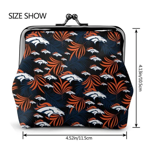 Denver Broncos Fans Coin Purse Full Print Change Purse Mini Lady Wallet Cover
