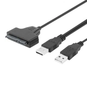 Adapter USB 2.0 SATA 7+15Pin Cable for 2.5inch HDD Laptop Hard Disk Drive - Photo 1/8
