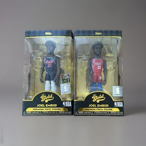 New Lot Of 2 Funko Gold 5" Joel Embiid 76ers Series 3 NBA (1 Original & 1 Chase) - Picture 1 of 8