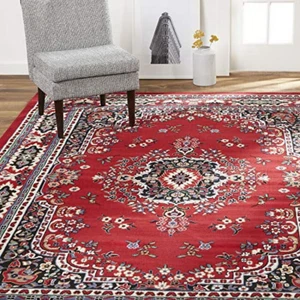 Red Medallion Area Rug 9x12 For Living Room Large Modern Reduced Price Clearance - Picture 1 of 7