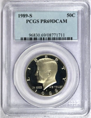 1989-S PCGS PR69DCAM Kennedy Half Dollar - Image 1 of 2