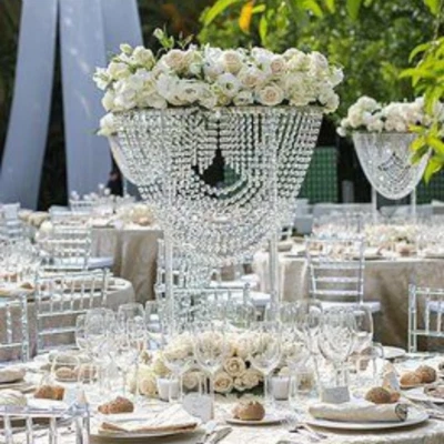 10 Pcs Acrylic Crystal Stand for Wedding Table Centerpieces Flower Arrangements - Image 1 of 2