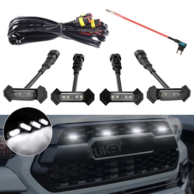 4PCS LED Front Grille Raptor Lights For 2016-2019 Toyotaa Tacoma TRD Pro White  Foto 1 de 4