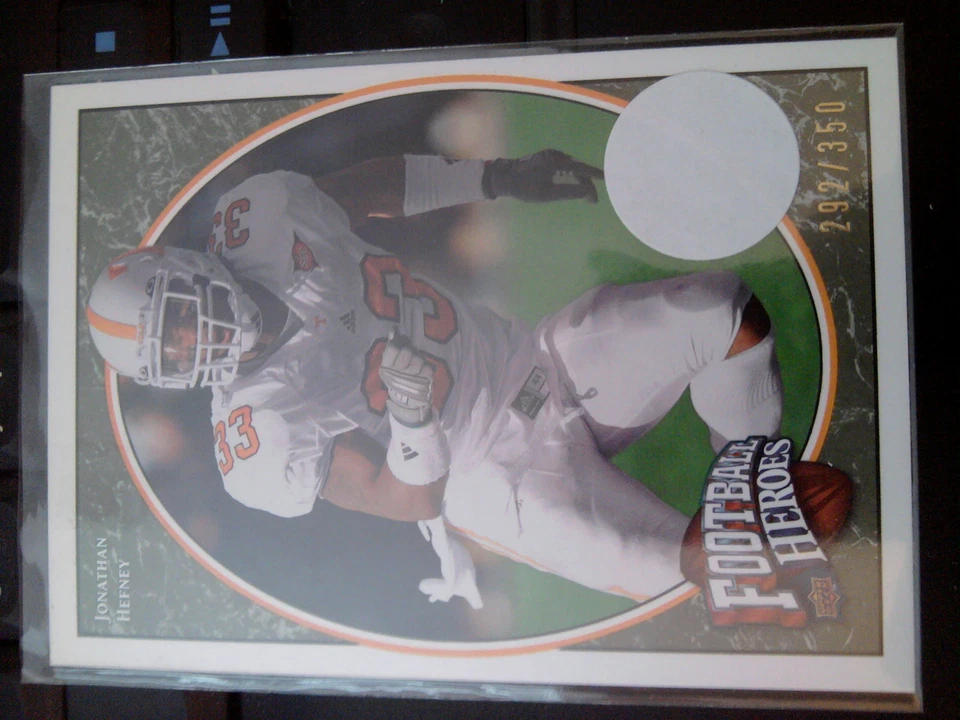 2008 Upper Deck Football Heroes #162 Jonathan Hefney Rookie RC #d 292/350 - Image 1 of 1