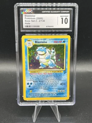 Pokemon Blastoise Base Set 2 Holo Rare # 2/130  CGC 10 Gem Mint - Image 1 of 2