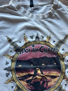 Women’s Alice in Chains T-Shirt White Dirt Album XXS 90s Grunge Seattle Staley - Picture 1 of 14