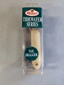 Mann's Tidewater Series Tail Dragger Topwater Fishing Lure in Bone Color - NOS - Picture 1 of 4