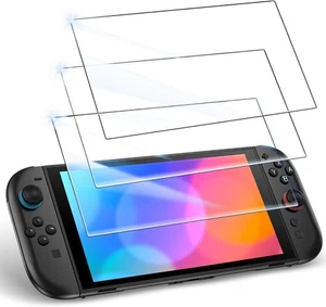 Switch 2 Glass Screen Protector 3 pcs Asahi 9H Strength Protective Film - Picture 1 of 9