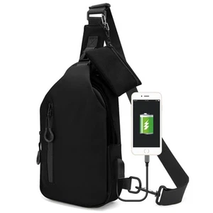Waterproof Sling Backpack for Men & Women, Small Crossbody Bag with USB Charg... - Picture 1 of 9