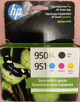 Combo HP 950XL/951 C2P01FN tinta OEM negro cian magenta amarillo exp AUG/2026 Foto 1 de 4