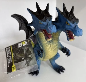 Figura Dragón Azul/Negro 2 Cabezas 15" Toys "R" Us Maidenhead Goma Suave Nueva - Imagen 1 de 13