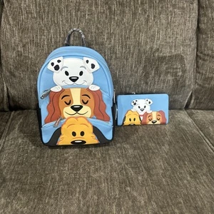 Loungefly Disney Parks Hunde Mini Rucksack & Geldbörse - Brandneu - Bild 1 von 3