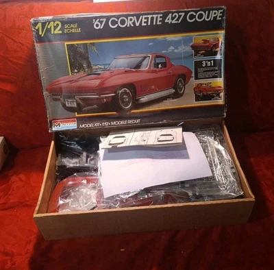 M5 Sealed parts NIOB Monogram 1/12 67 3 ‘n 1 Corvette 427 Coupe Kit Model 2801 - Image 1 of 4