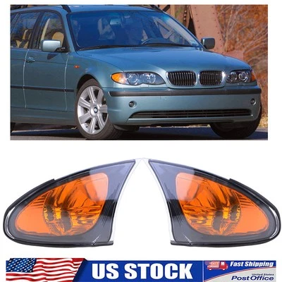 Lente de luz de esquina amarilla para BMW 2002-05 E46 4D/5D sedán 325i Foto 1 de 4