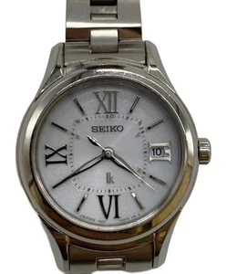 Seiko 1B22-0AX0 Ladies Solar Radio-Controlled Wristwatch Blue Dial Used - Picture 1 of 6