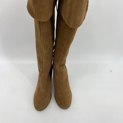 Botas para mujer Sbicca de gamuza marrón por encima de la rodilla talla 7 cremallera lateral lazo trasero nuevas sin etiquetas Foto 1 de 4