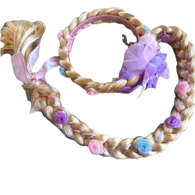 RAPUNZEL Disfraz Trenzado CABELLO TRENZADO Enredado Disney Store Largo 32" Corona y Trenza Foto 1 de 4