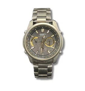 CASIO LINEAGE LIW-M610TDS Black Gold Radio Solar Titanium Chronograph Watch JPN - Picture 1 of 8