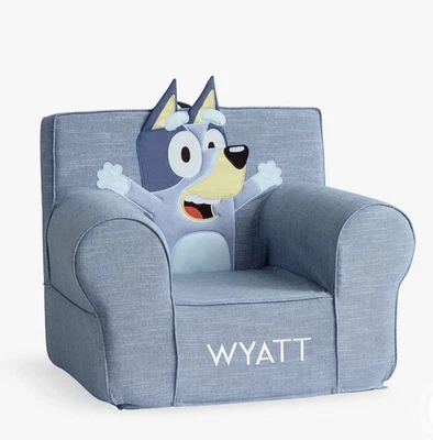 Pottery Barn Kids My First Anywhere Chair Slipcover Cover Chambray Blue, Bluey - Image 1 of 4