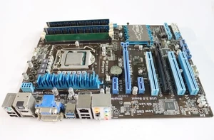 ASUS P8H77-V Mainboard LGA1155 SATA3 USB3 DDR3 Bundle CPU RAM Zub. #8398 - Bild 1 von 5