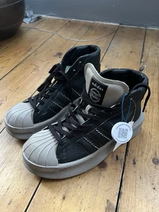 Adidas x Rick OWENS Mastodon Triple Black Leather Sneaker 6 Pro Model Unisex - Picture 1 of 12