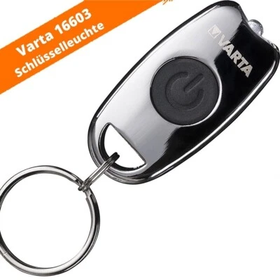 Varta Metal Key Chain Light 16603 2 Leuchtmodi 5cm LED 37g 15 Lumen + Batterien - Bild 1 von 4