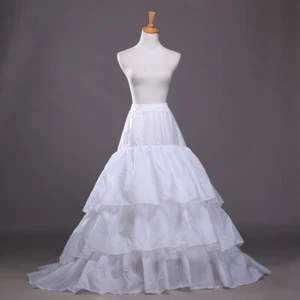 Vestido de niña enagua promoción nupcial aro crinolina enagua sin cordones tren de 3 aros - Imagen 1 de 11