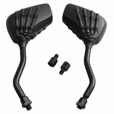 For Honda Shadow Spirit Aero 750 1100 VTX 1300 1800 Skeleton Skull Hand Mirrors - Изображение 1 из 4