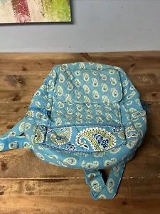 Vera Bradley Bermuda Blue Quilted Laptop Backpack Paisley Sky Blue With Bag - Picture 1 of 7