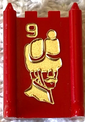 1970 Vintage Stratego Red #9 Scout Game Piece Token Replacement Part - Image 1 of 2