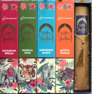 1 or 4 x 15gms TALES OF INDIA Mixed Premium Floral Spicy Incense Sticks Bulk  - Image 1 of 4
