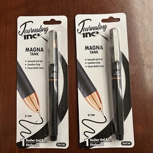 2er Set, Journaling inkl. Magna Tank 0,7 mm Roller Gel Stift schwarze Tinte. Top! - Bild 1 von 6