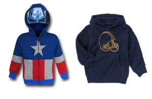 NEW/LN Gymboree Football Helmut / Captain America Sweatshirt Hoodies Size 7 - Picture 1 of 3