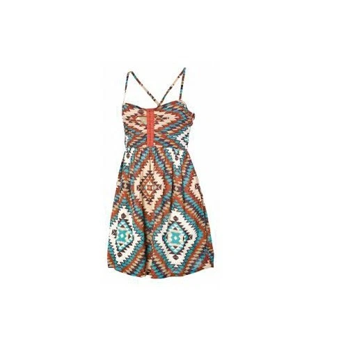 Billabong DAVERNPORT Maldive Aqua Adjustable Crisscross Straps Junior's Dress - Image 1 of 1