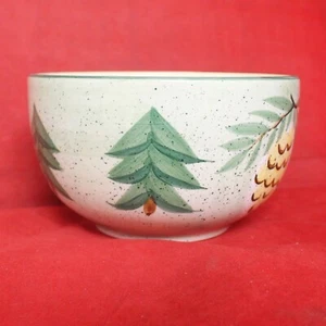 Sierra by Bella 6" Mixing Serving Bowl Bowl Pine Trees Pine Cones Snowflake - Picture 1 of 6