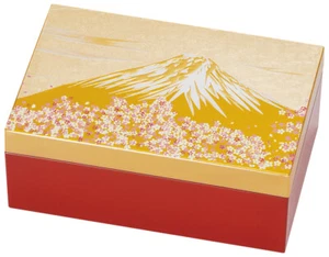 Yamanaka Urushi Japanese Lacquer Accessory Box Petit Elegant Fuji Sakura Japan - Picture 1 of 3