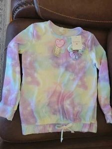 Warm Cozy Multicolor Long Sleeve Size 12 For Girls Top with Buckle+ Scrunchie - Picture 1 of 5