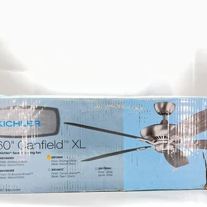 KICHLER Canfield XL Patio 60 in Outdoor Tannery Bronze Downrod Mount Ceiling Fan - Picture 1 of 1