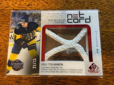 2022-23 SP Game Used Eeli Tolvanen 2022 NHL Stadium Series Net Cords Card #25/35