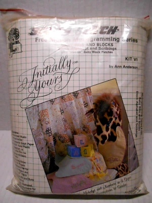 Kit de bordado Speed Stitch de Ann Anderson baberos bebé guinga monograma de colección Foto 1 de 4