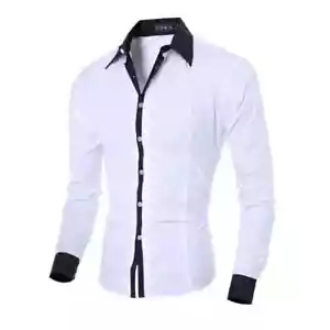 Camisa Casual De Moda Para Hombres Camisas De Vestir De Moda Slim Fit De Hombre - Imagen 1 de 36