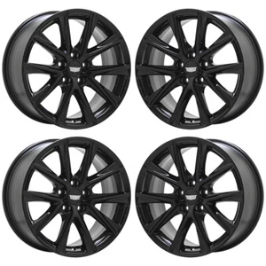 18" Cadillac CT4 Gloss Black wheels rims Factory OEM set 4860 4858 - Picture 1 of 8