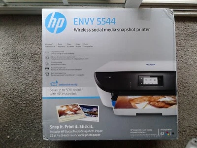 HP Envy 5544 All-In-One Wireless Social Media Snapshot Printer- NEW/UNSEALED - Image 1 of 4