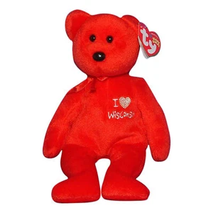 Ty Beanie Baby Wisconsin I Love - MWMT (Bear State Exclusive) - Picture 1 of 1